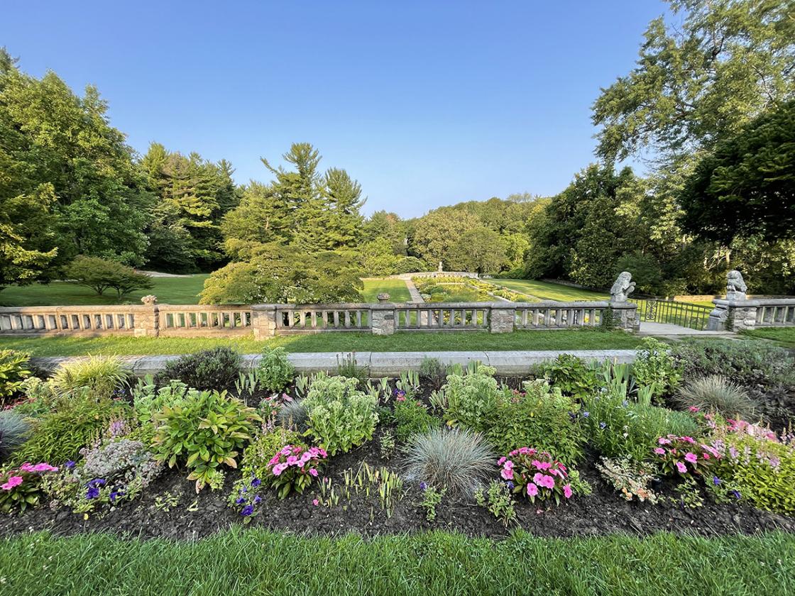 Photograph of the Library Garden at Cranbrook Gardens.